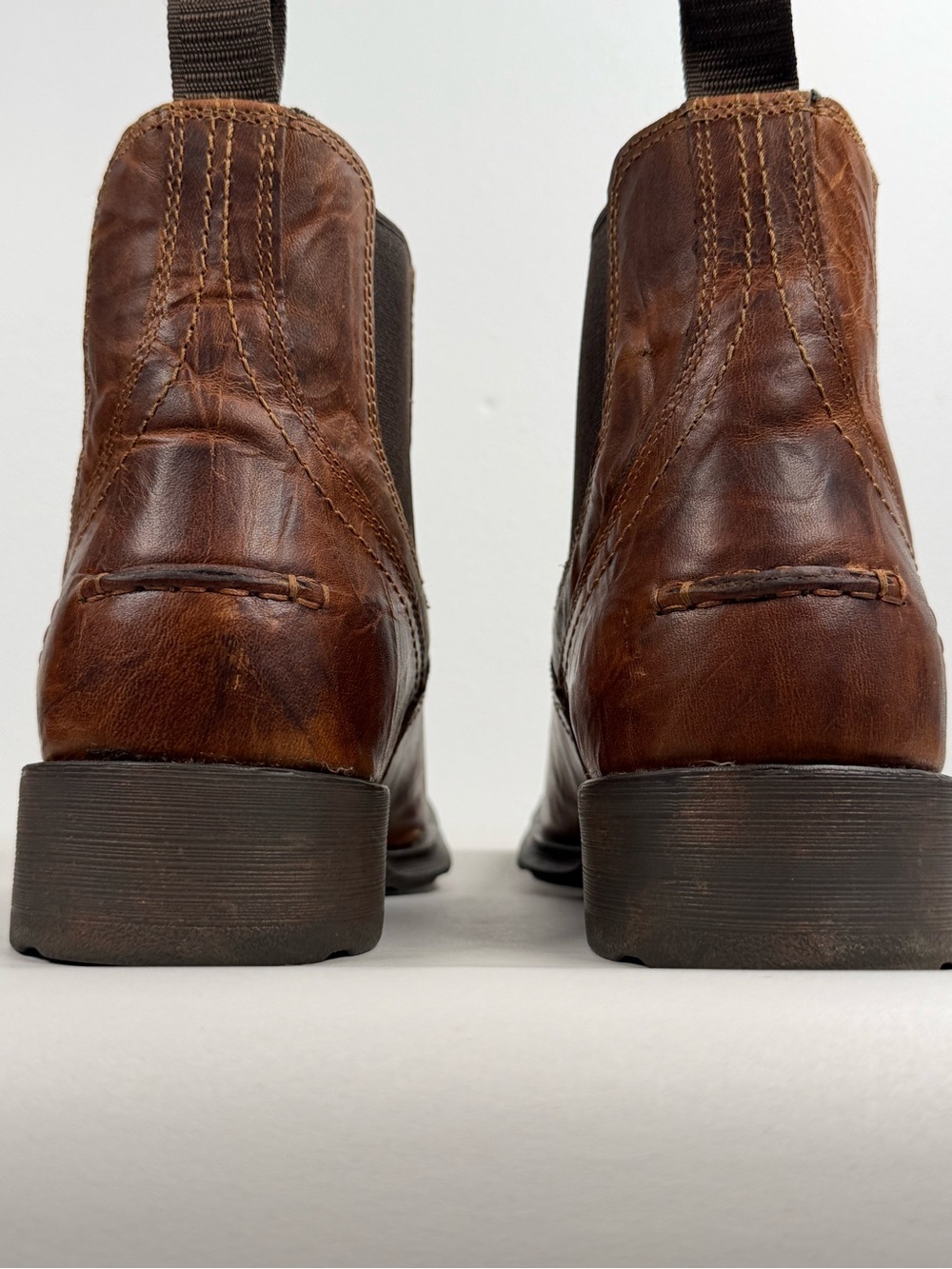 Ariat Midtown Rambler Mens Leather Chelsea Boots Size 9.5 EE Barn Brown 10019868 - Picture 11 of 16